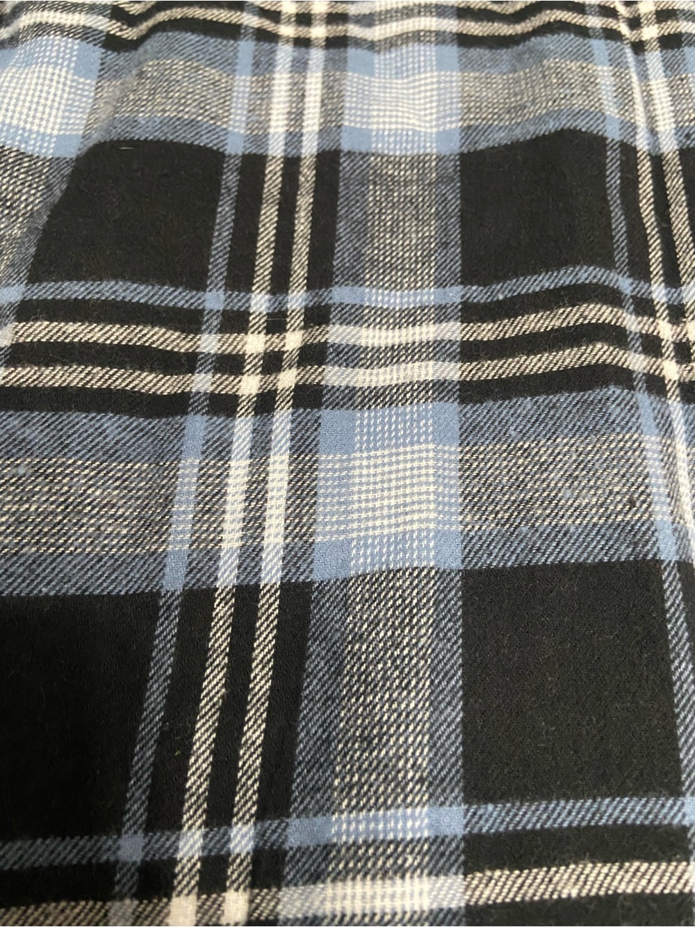 KARL KANI Mens Flannel Plaid Button Up Shirt Blue Black White 4X Outdoors - Picture 12 of 17